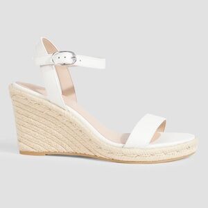 Stuart Weitzman White Wedge Sandals